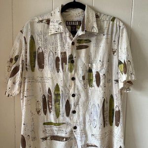 Kahala Shaping Room Aloha Shirt Men's Medium